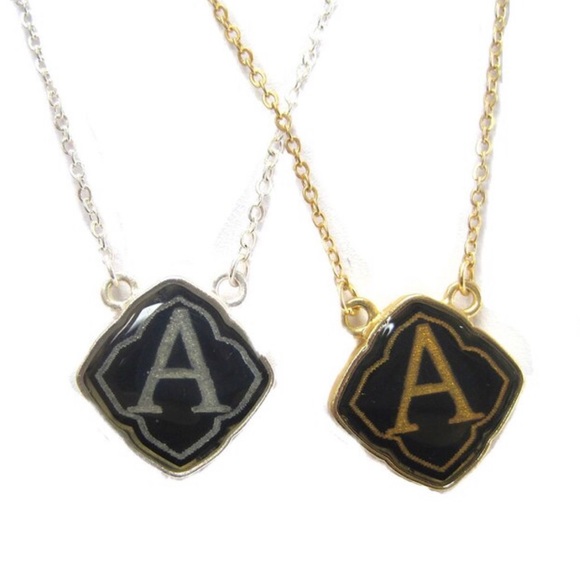 Preppy Lil’ Enamel Initial Necklaces,NWT - Picture 2 of 6